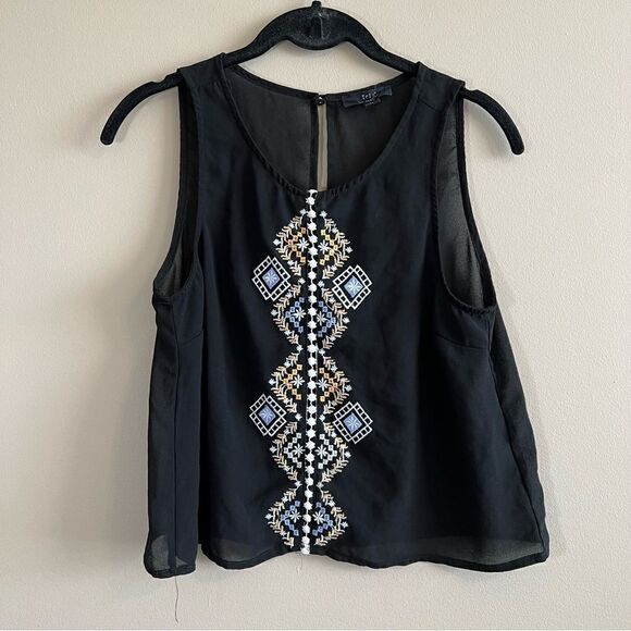 ✨ Iris Los Angeles Black Sheer Top Medium - Picture 1 of 8